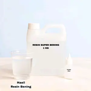 Resin Bening 1Kg Plus Katalis 20ML / Resin Clear Super Bening Lem Polyester