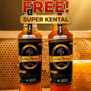 Madu super Kental Multiflora 500gr 2 Botol asli dari golden honey
