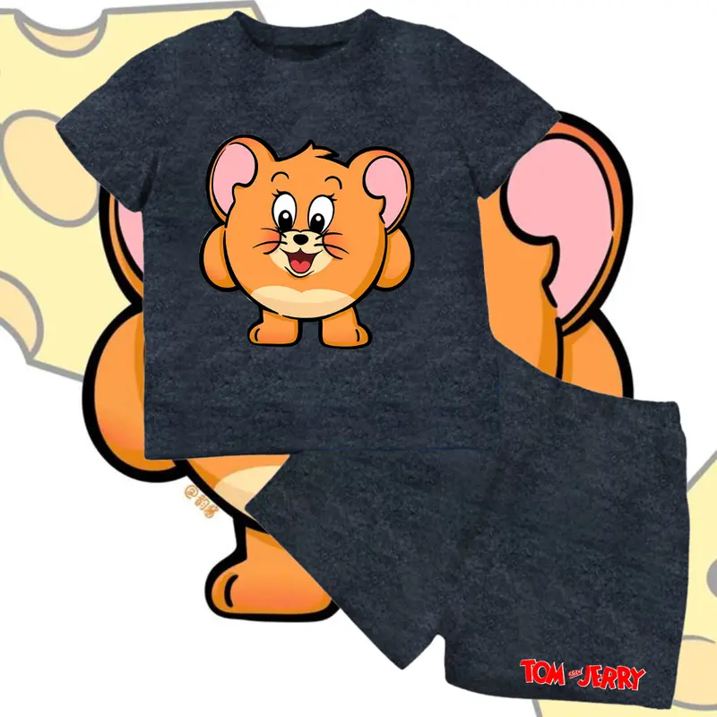 Setelan anak anak gemes Setelan anak Misty Baju Setelan atasan dan bawahan motif misty Muat sampai usia 5 tahun Bahan Katun baju tidur Baju santai anak anak 0