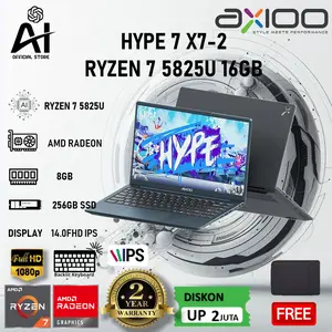 AXIOO HYPE 7 AMD X7-2 RYZEN 7 5825U 16GB/32GB 512GB DOS/WINDOWS 14.0FHD IPS BLIT HDMI GRY