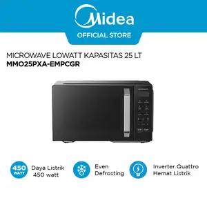 Midea Microwave Oven  Listrik Tombol 25 L - MMO25PXA-EMPCGR  Low Watt Inverter Microwave