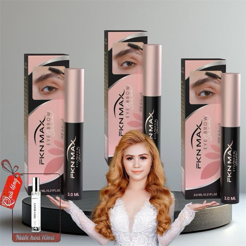 3 Dưỡng Mày FKN MAX VIP X5 Cao Cấp. (Tặng nước hoa) Dung Tích 3ml Dạng serrum. Hỗ trợ cải thiện lông mày thưa ít. Nam nữ đều sử dụng được.  Trang Điểm Mascara Cosmetic Mỹ Phẩm