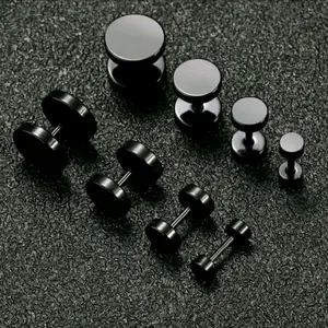 ANTING RODA HITAM TITANIUM PRIA DAN WANITA ANTI KARAT Earrings