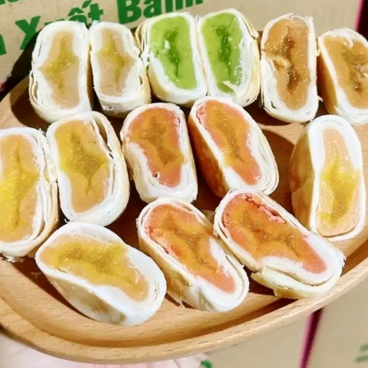 6 cây 30 cái bánh pía MINI Mix 3 vị : Đậu sầu + Dứa sầu + Khoai sầu (130g/cây/5cái)_chudaifood_ 2