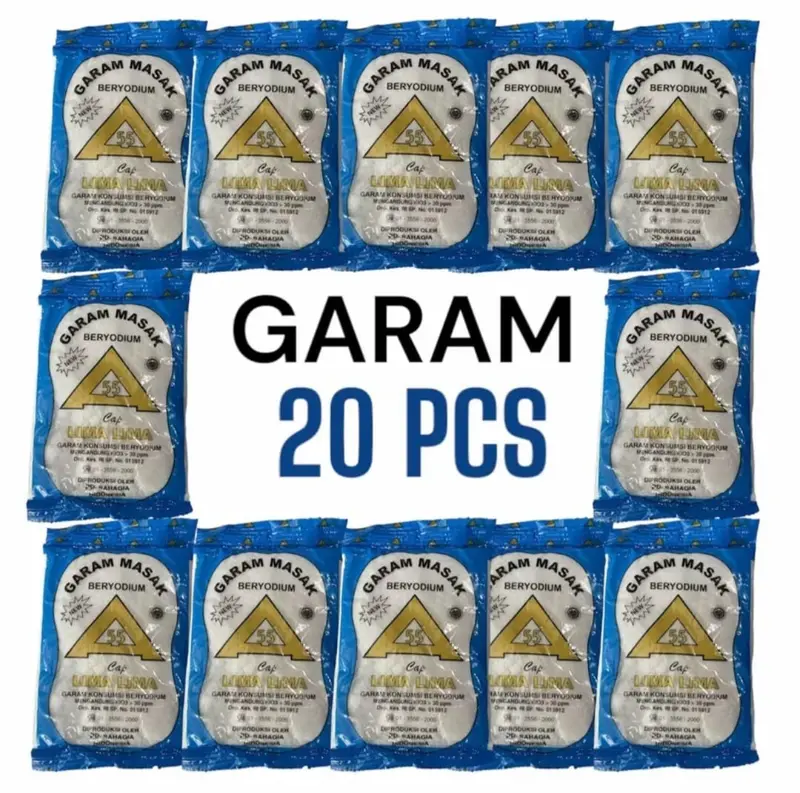 TERMURAH ISI 20 PCS GARAM MASAK BERYODIUM 0