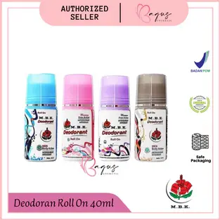 [PAKET HEMAT] [ROLL ON] M.B.K Deodoran Ketiak Roll On 40ml | MBK Deodorant Pink Blue Purple Black ANti Bau Biang Keringat Tawas