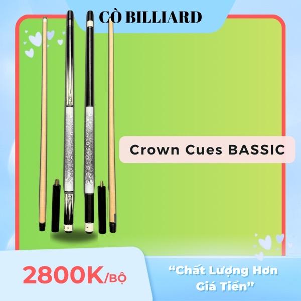 Cơ bida lỗ Crown Cues Bassic 01,02 ( độc quyền tại CÒ BILLIARD )