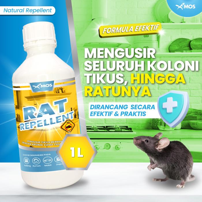 Gambar X-MOS Rat Repellent 1L (Pengusir Tikus) yang aman dan efektif untuk mencegah tikus datang kerumah atau kap mobil dari XMOS Indonesia Kota Administrasi Jakarta Barat Tokopedia