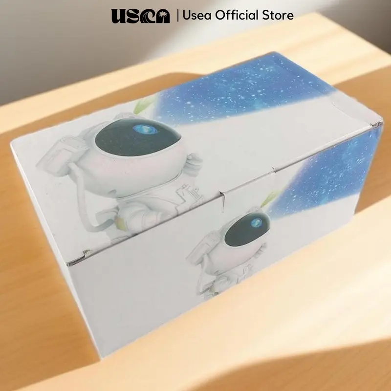 USEA Lampu Tidur Proyektor Bintang Galaxy 8 Warna Nebula Astronaut / Astronot Baterai Hitam Lampu Langit Galaxy Kamar Aurora 5