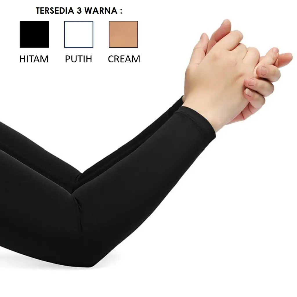 WBS Handsock Polos Manset Polos Sarung Tangan Panjang Muslimah Manset Tangan Teba Lengan Panjang Handsock Tanpa Lubang Pria