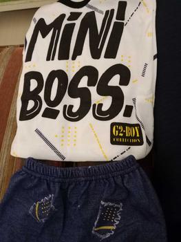 Product Review of Set Anak Bayi 0-12bulan Mini Boss Keren Halus Katun 100% SNI Bayi Baru lahir Cowok Katun Nyaman Denim Parsel from D**S 2