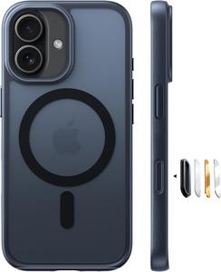 TORRAS iPhone ケース 【米軍进化耐冲击・高性能Magsafe支持】防指纹 防黄変 米国軍用保護 内蔵磁石 半透明 Guardian-Mag