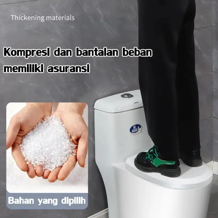 Instalasi cepat CHENGJIA Tutup Closet Duduk 5 lapisan tebal Cocok untuk semua toilet Tidak akan kuning Penutup lambat Mudah dipasang(Tutup wc duduk Toilet Cover Tutup closet wc jongkok Tutup kloset duduk Tutup toilet duduk) 4