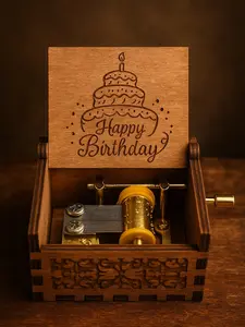 Happy Birthday Music Box Gold Mechanical - Kado Ulang Tahun Unik & Spesial