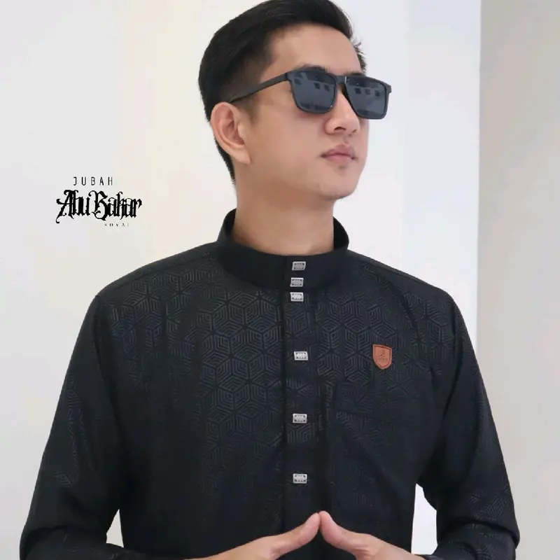 Jubah Slimfit Abu Bakar  Platinum Royal - Gamis Umroh Muslim Pria 1