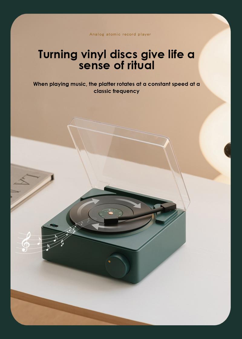 Product Introduction of New alarm clock speaker multifunctional atomic Vintage vinyl Bluetooth speaker phone computer desktop small audio Retro Stereo for Smartphone 26
