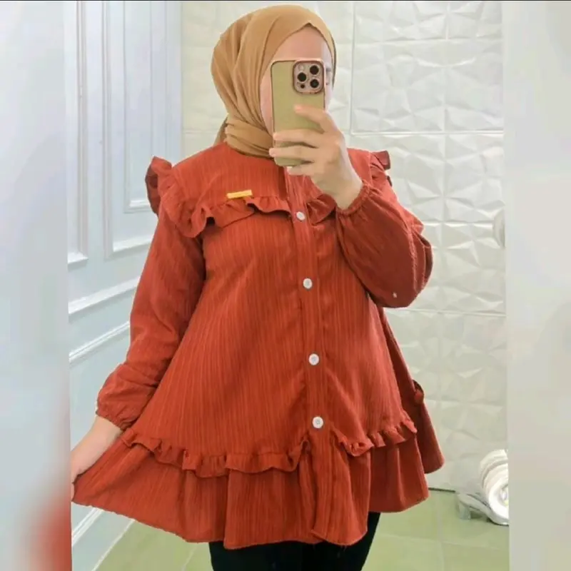 BLOUSE RUMBAI LADY CRUSH OVER SIZE Wanita 2