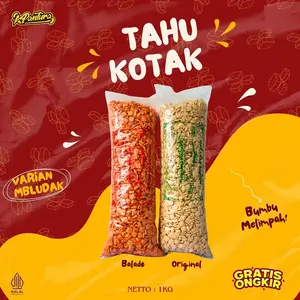 Krupuk Tahu Kotak Pedas Gurih 1Kg