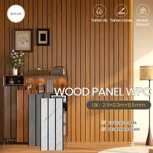 Woodpanel Dekorasi Rumah Mewah Wallpanel 30cmx8.5mm 2.9Meter Composite Echo Wood / Wood Panel WPC / Wall Panel PVC