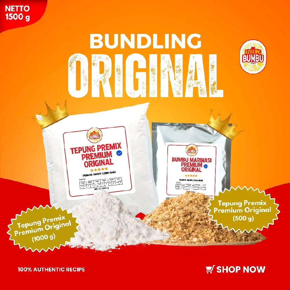 ALAKING BUMBU BUNDLING PAKET HEMAT TEPUNG PREMIX &BUMBU MARINASI ORIGINAL  Food