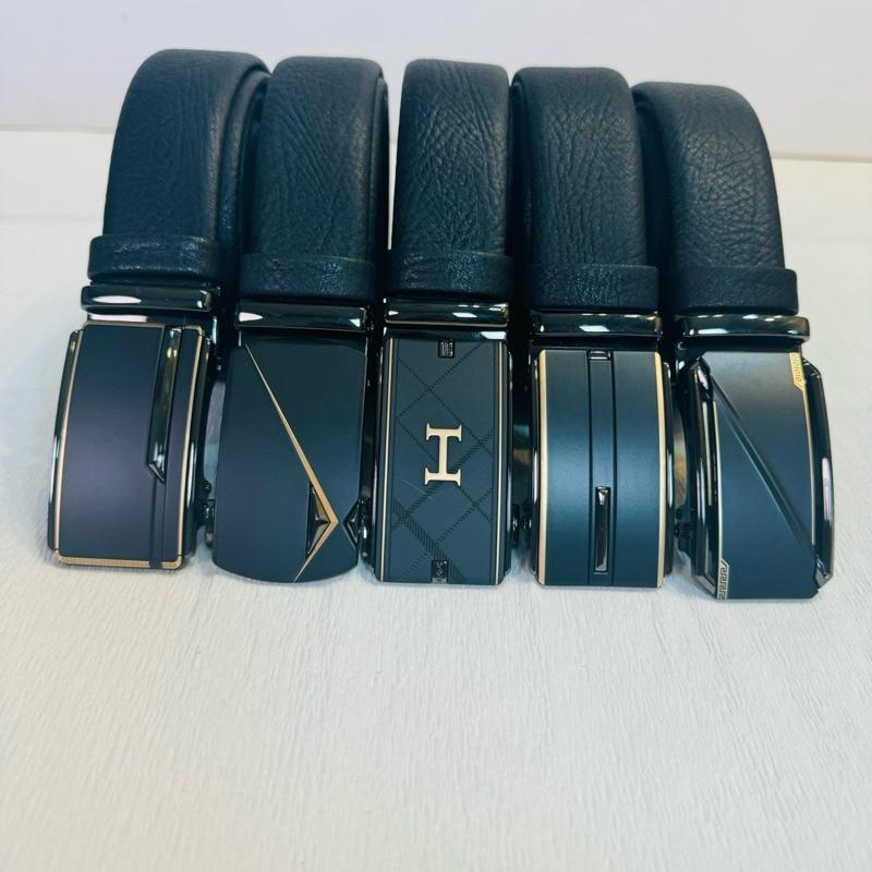 Thắt lưng da bò 2 lớp nhập khẩu cao cấp khoá gạt tự động