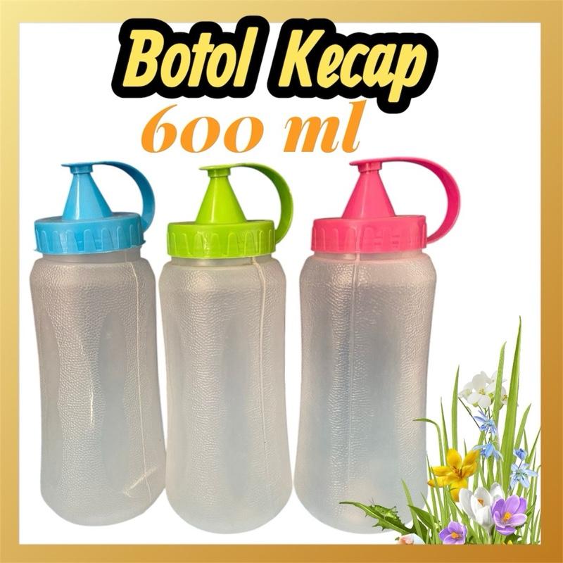 3 pcs Botol Kecap 600 ml Botol Saus Kitchenware dengan Warna Cerah ...