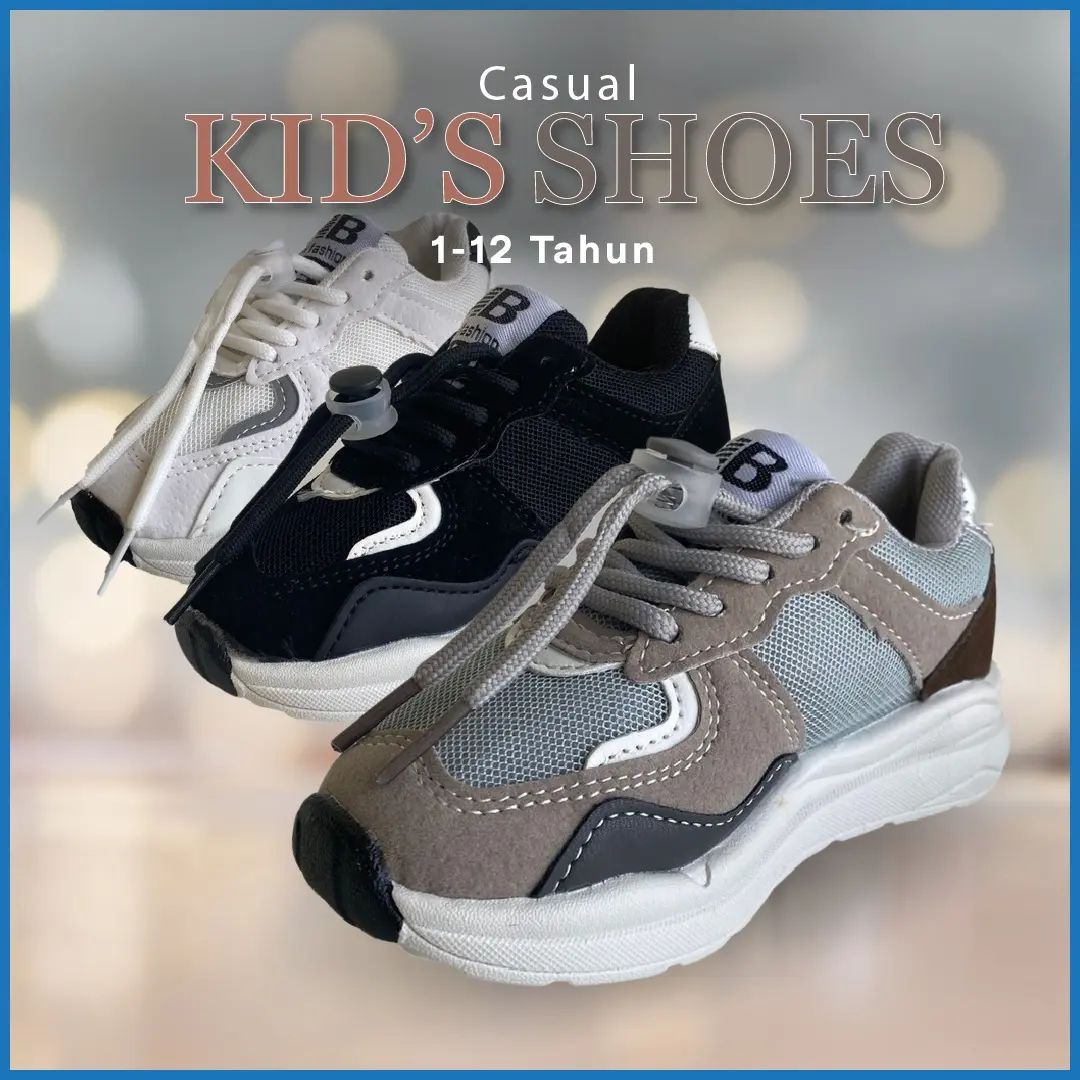 GGS - Sepatu Sneaker Casual Anak Laki Laki Perempuan Import Usia 1 - 12 Tahun Type MEY