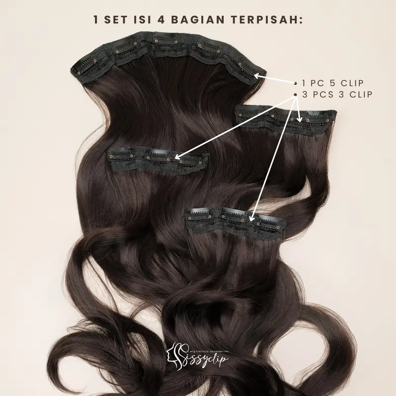 Sissyclip - AIRY EXTENSION 4 CLIPS PREMIUM COLLECTION BY SISSYCLIP 2