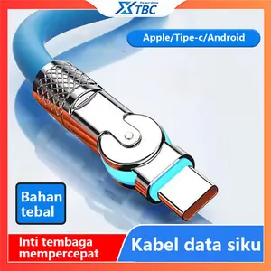 XTBC Kabel Data 120W  Fast Charging Micro USB Type C Cable For iPhone IOS USB Android Cable Data / Kabel Data Android, Iphone, Micro USB, USB Type-C / Kabel Data Fast Charging / abel Data Pengisian Cepat / Kabel Data Awet Murah Aman Konektor Mutar Panjang