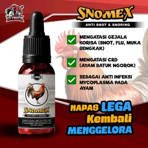 SNOMEX - OBAT AYAM NGOROK CRD SNOT PILEK FLU RADANG TENGGOROKAN SEMUA JENIS AYAM AMPUH