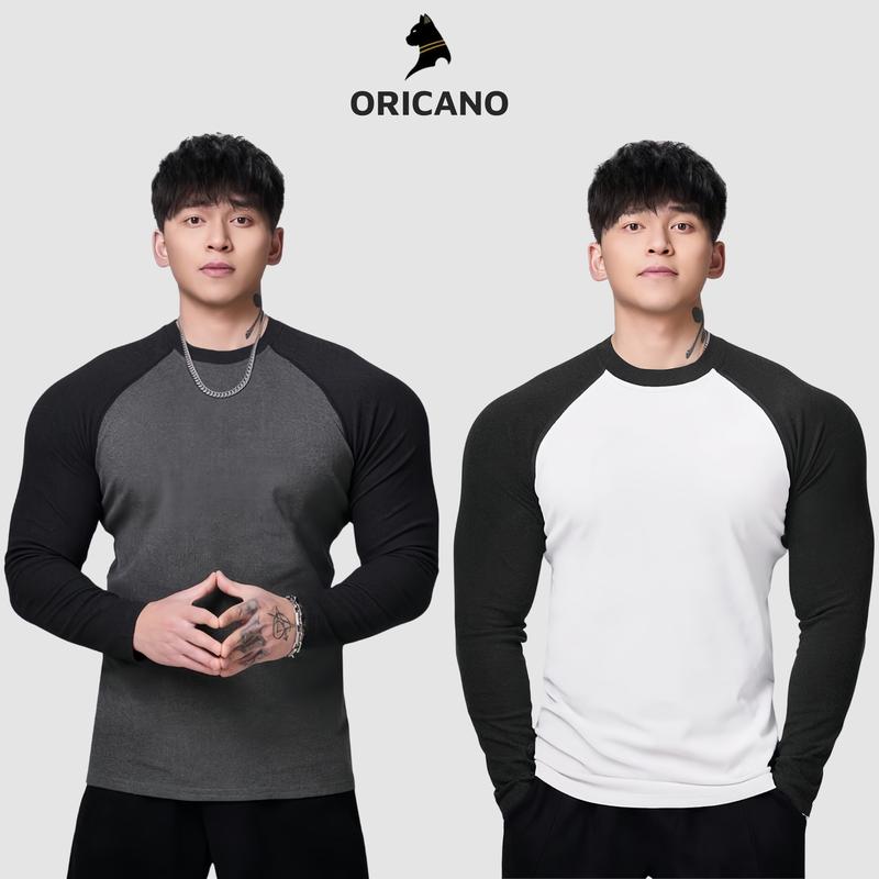  Áo Thun Thể Thao Giữ Nhiệt Nam Oricano Cao Cấp Dài Tay Ôm Body Vải Tăm Cao Cấp Co Dãn X4 Chiều Mặc Tập Gym Chạy Bộ và Mix Đồ Đi Chơi - Sport GN03 