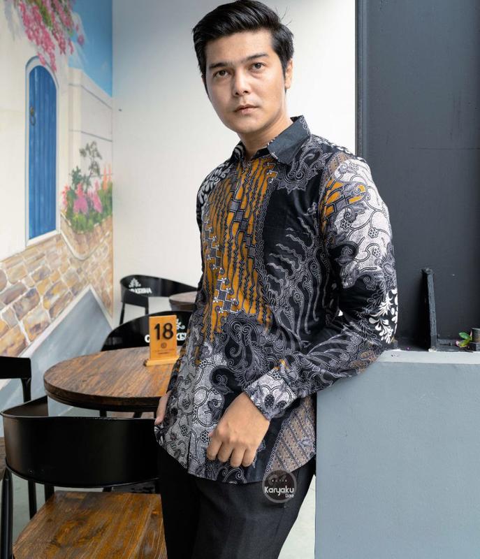 Baju Kemeja Batik Pria Slimfit Elegant Lengan Panjang Bahan Katun Lembut Nyaman Motif Terbaru Seragam Kerja 7