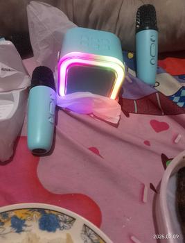 Product Review of Mesin Karaoke Sistem Speaker PA Bluetooth 5.3 Portabel dengan 1-2 Mikrofon Nirkabel Bernyanyi Rumah Hadiah Natal Anak-anak from Y**i 1
