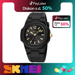 Jam Tangan Pria Wanita Analog Tali Silicone Quartz SKMEI 1717