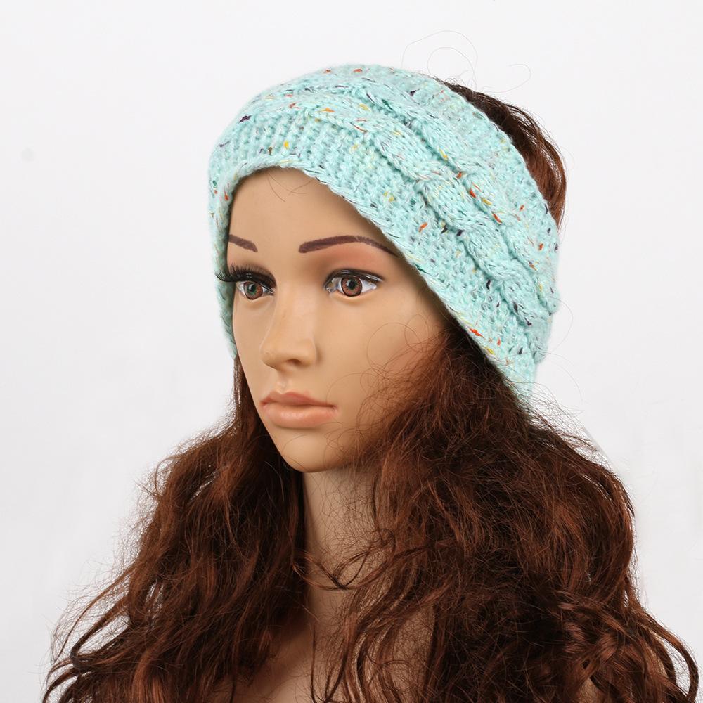 Winter plush hair accessories cross-border autumn and winter knitted headbands for warmth and sports headbands and ear protectors_voghion.com