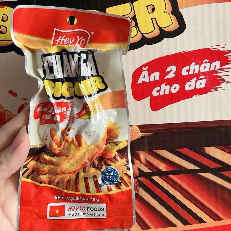 [kèm muối chấm] Combo 50, 60 gói chân gà đôi Hey Yo food, chân gà Bigger gói 2 chân 48g. Chân gà Việt Nam thơm ngon