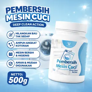 Wiselie Pembersih Mesin Cuci 500 gr – Menghilangkan Bau Apek, Hilangkan Kerak & Kotoran Tersembunyi, Cucian Lebih Bersih Segar
