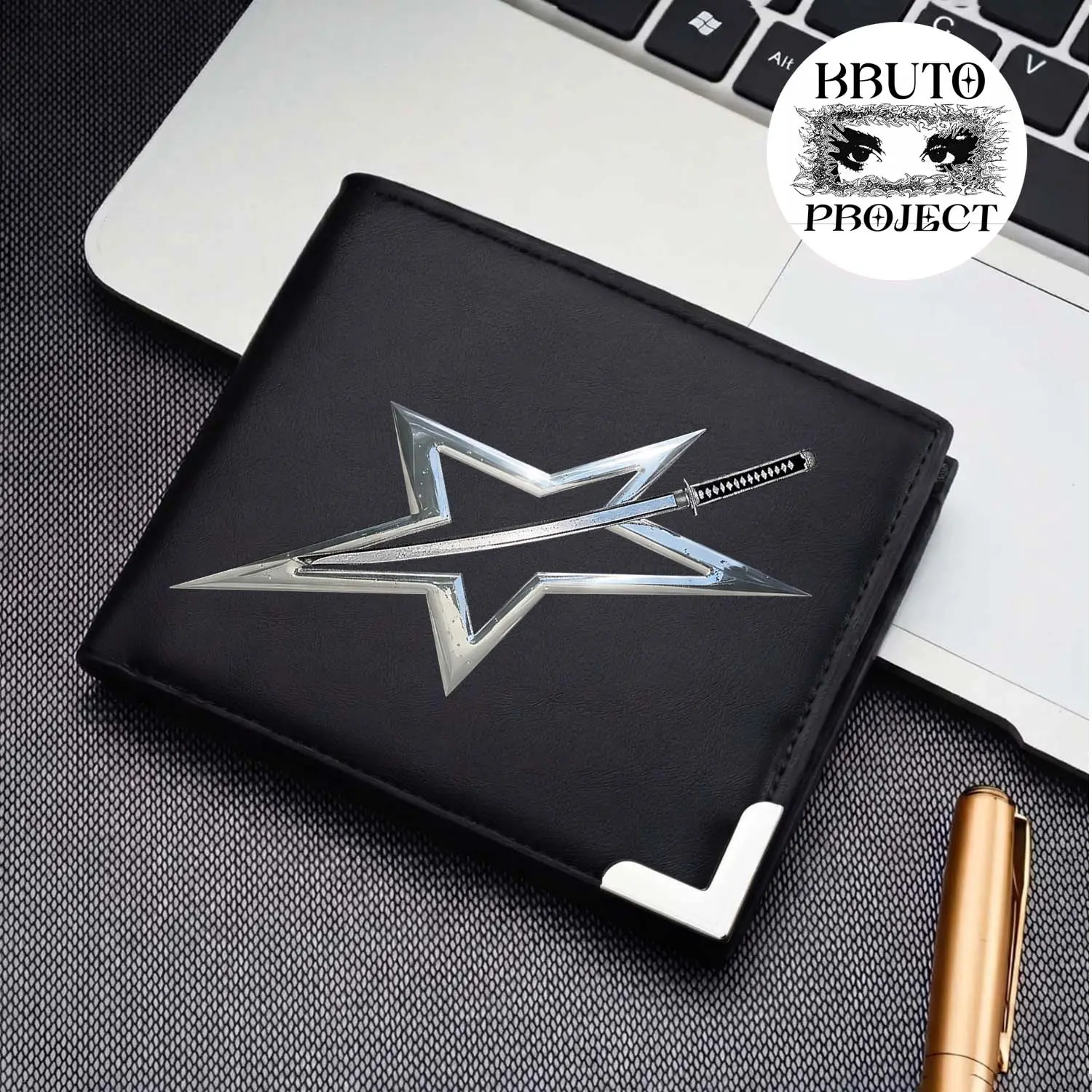 Dompet Pria Lipat Import Leather PU dengan Desain Grafis Keren Dompet Anak & Pria Dompet wallet Motif SKENA STAR CHROME