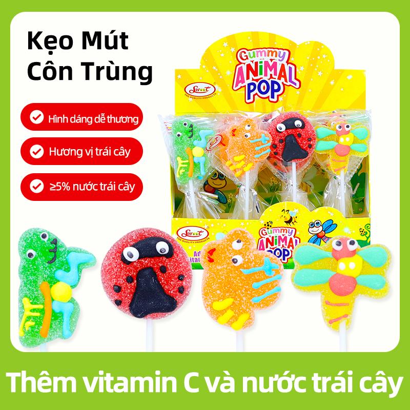 SWOOT- Kẹo dẻo  chủ đề côn trùng - 20 cây ngộ nghĩnh Hình dáng hoạt hình đáng yêu - Snack lành mạnh cho bé