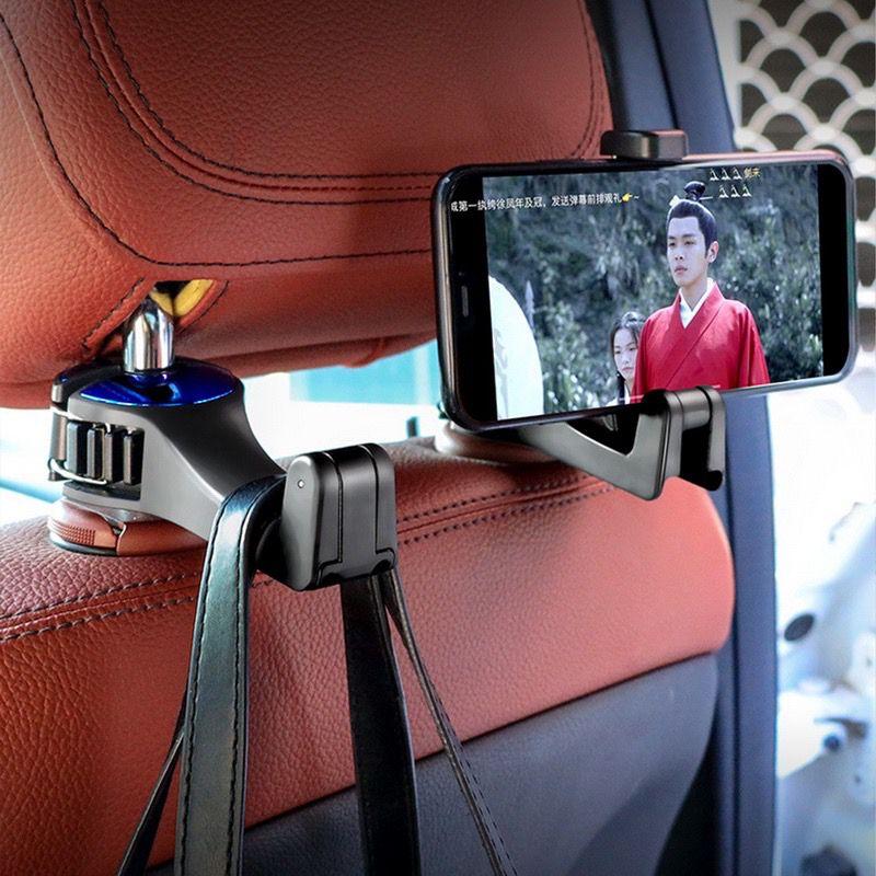 G02 CAR HOLDER HP 2IN1 DI MOBIL CAR HOOK MOBILE PHONE HOLDER / alat gantungan di mobil / Holder mobil L2 4