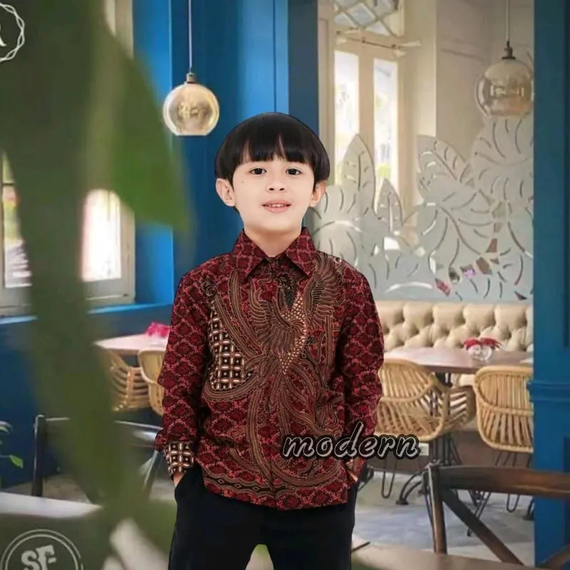 Kemeja Batik Anak Laki-laki Baju Batik Anak Usia 2-12 tahun Bahan Katun 3