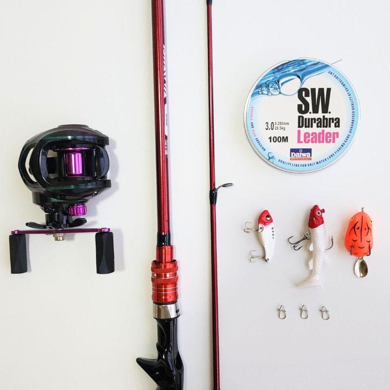 Combo Lure Ngang Da Đỏ DYAWA Kèm Máy Ngang Cối Kim Loại Kèm Nhiều Quà Tặng - BF