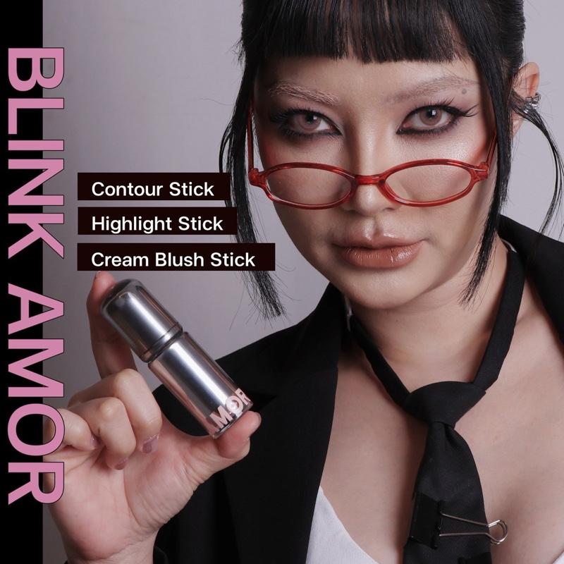 (โปรไลฟ์สด) BLINK AMOR Blush Stick บลัชออน คอนทัวร์ ไฮไลท์ บลัชออนในรูปแบบสติก ให้สีที่สม่ำเสมอและเน