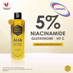Body White Body TONER aha brightening body toner 250ml BODY WHITE AHA BRIGHT BRIGHTENING body toner 250 ml 250 ML Bodywhite BODYWHITE