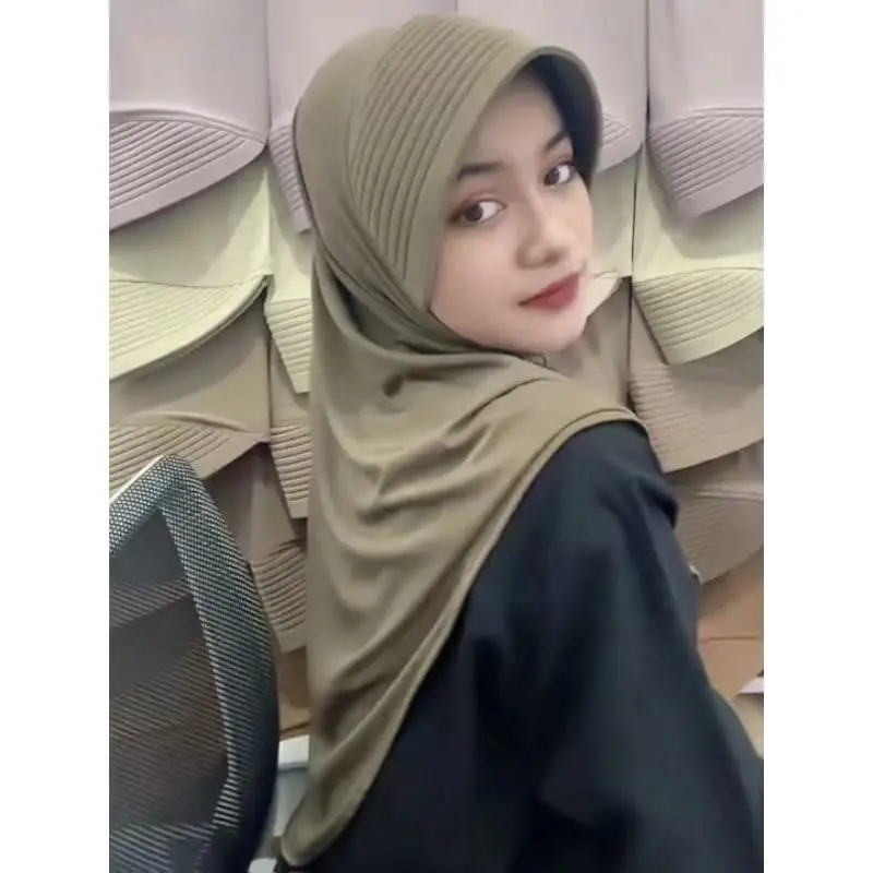 Hijab Pet Tebal / Bergo Pet Tebal Ukuran M 6