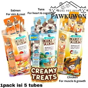 Olive care creamy treats snack kucing 16gram / 20gram kesehatan tubuh bulu dan imunitas