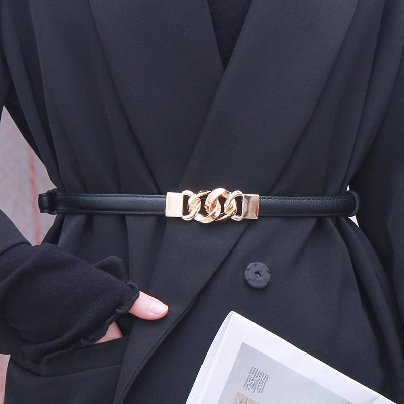 Thắt lưng, đai váy bản nhỏ mặt xích 1.5cm thắt váy áo vest blazer nữ eo nhỏ to sang chảnh nịt váy đầm rộng Voan