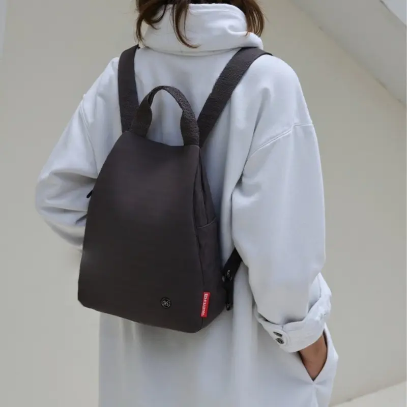 AOLONG Ransel ERIKA 1051#  - Tas Ransel Wanita Cantik Backpack Cewek Bahan Parasut Anti Air Bisa COD Hitam Dewasa Sekolah Serut 0