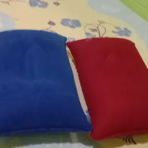 [Paket Kombinasi] Ramadanbantal angin camping  Bantal Angin Tiup Flocked Air Pillow Portable Inflatable Travel Kepala Tiup Air Udara Ringan Camping Outdoor Pesawat Mobil berwarna warni Kain Bed 34x22 cm Lembut Nyaman Tahan Air Mudah Disimpan Bed Kain