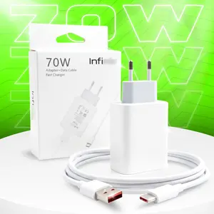 Charger INFNIX 70W Original 100% Fast Charging Type C / Full Set Adapter Kabel USB C Super Cepat Stabil
